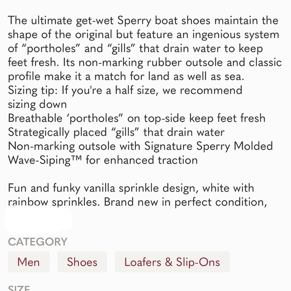 Sperry Float Vanilla Sprinkle Men’s Loafer size 10 - Picture 8 of 8